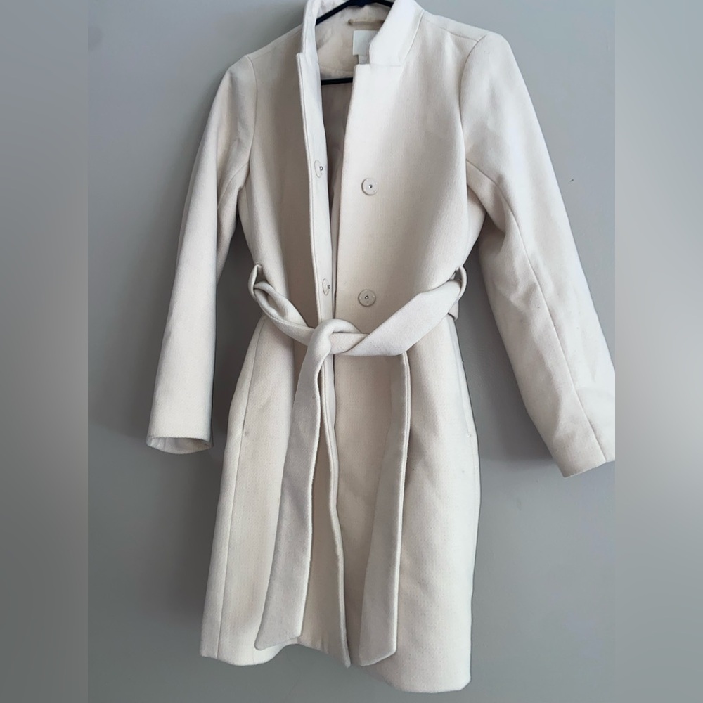 Zara Cream Trench Coat for Women